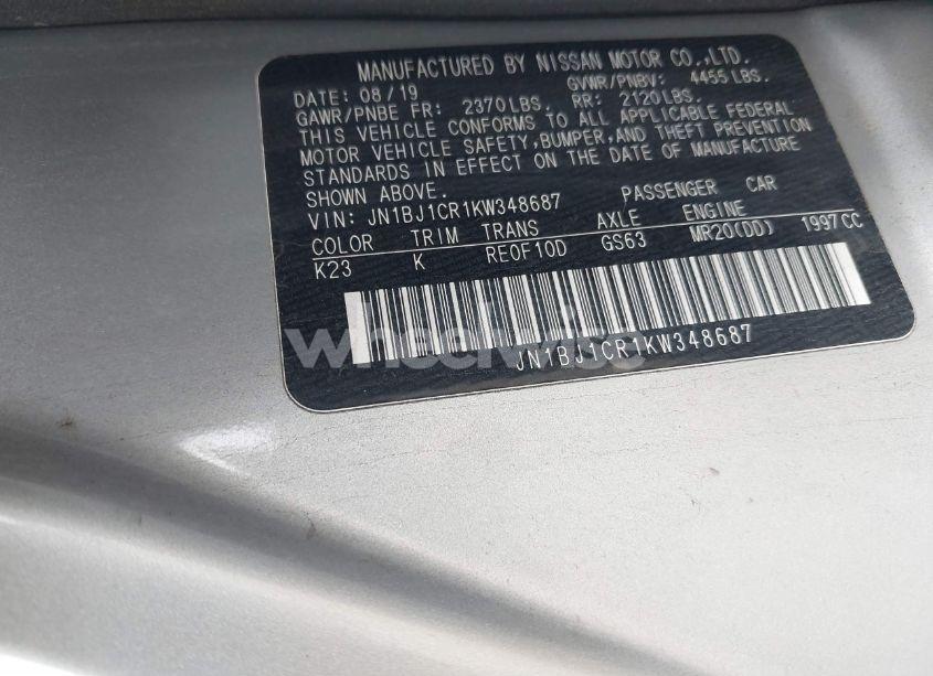 Photo 9 of 2019 Nissan Rogue SPORT SV (VIN JN1BJ1CR1KW348687)