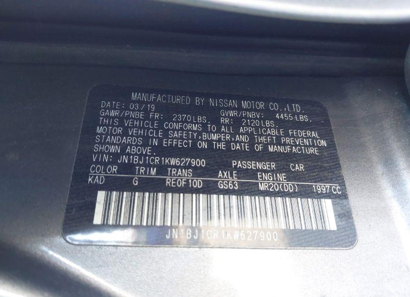 Photo 9 of 2019 Nissan Rogue SPORT S (VIN JN1BJ1CR1KW627900)