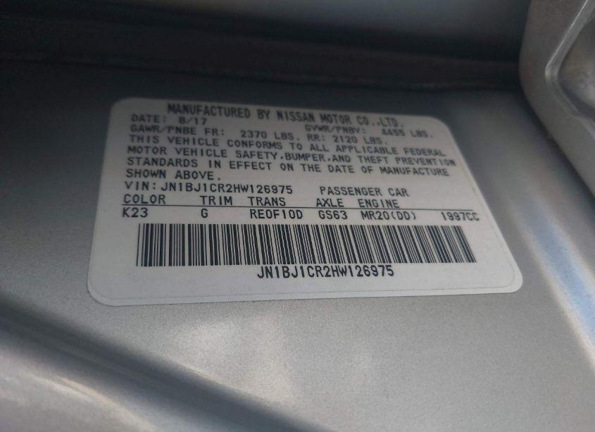 Photo 9 of 2017 Nissan Rogue SPORT S (VIN JN1BJ1CR2HW126975)