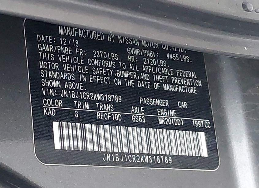 Photo 9 of 2019 Nissan Rogue SPORT S (VIN JN1BJ1CR2KW318789)