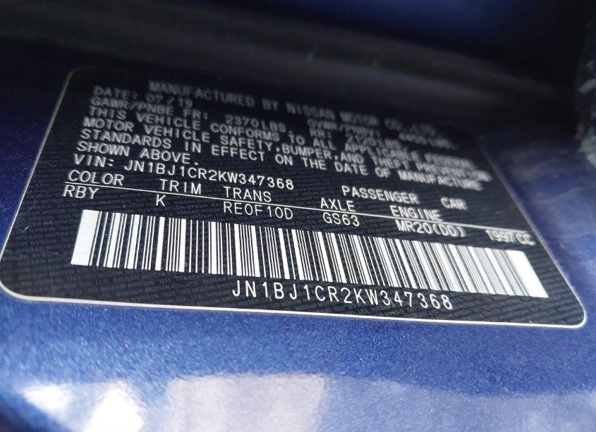 Photo 9 of 2019 Nissan Rogue SPORT SV (VIN JN1BJ1CR2KW347368)