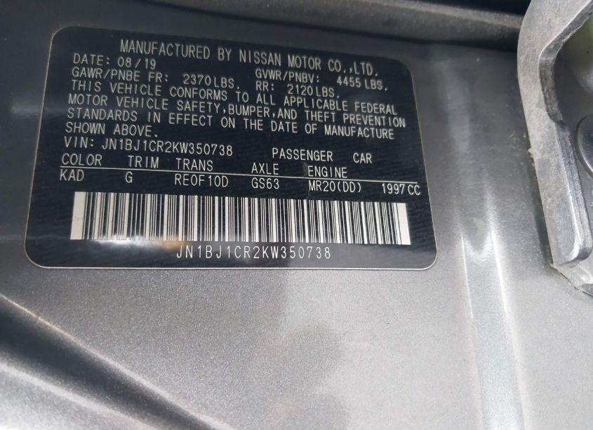 Photo 9 of 2019 Nissan Rogue SPORT S (VIN JN1BJ1CR2KW350738)