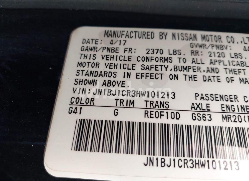 Photo 9 of 2017 Nissan Rogue SPORT S/SV/SL (VIN JN1BJ1CR3HW101213)