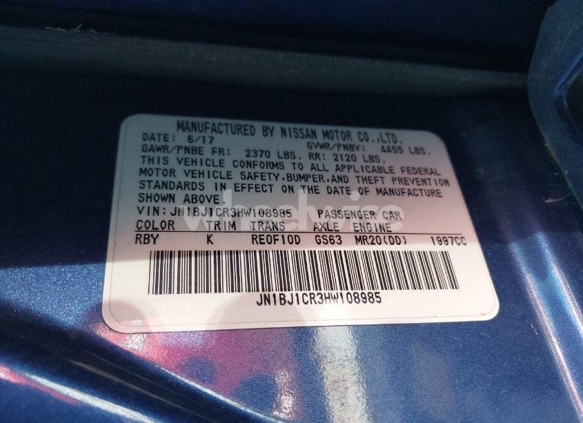 Photo 9 of 2017 Nissan Rogue SPORT SL (VIN JN1BJ1CR3HW108985)