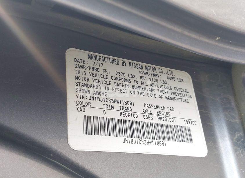 Photo 9 of 2017 Nissan Rogue SPORT S (VIN JN1BJ1CR3HW118691)