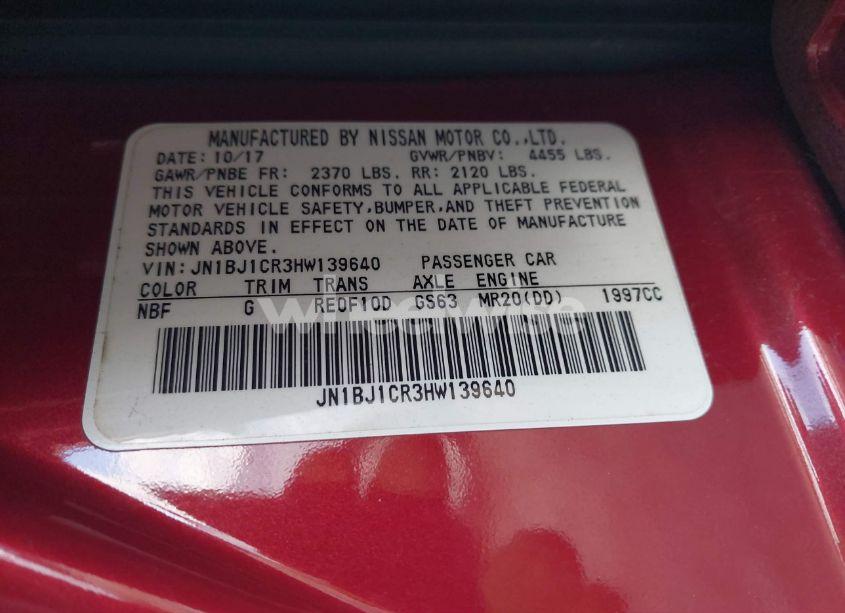 Photo 9 of 2017 Nissan Rogue SPORT SV (VIN JN1BJ1CR3HW139640)