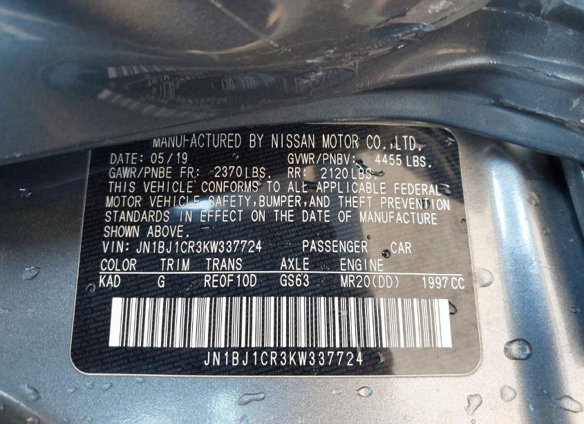 Photo 9 of 2019 Nissan Rogue SPORT S (VIN JN1BJ1CR3KW337724)