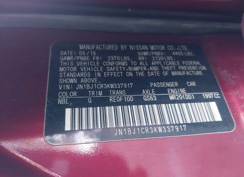 Photo 9 of 2019 Nissan Rogue SPORT S (VIN JN1BJ1CR3KW337917)