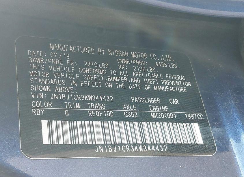 Photo 9 of 2019 Nissan Rogue SPORT S (VIN JN1BJ1CR3KW344432)