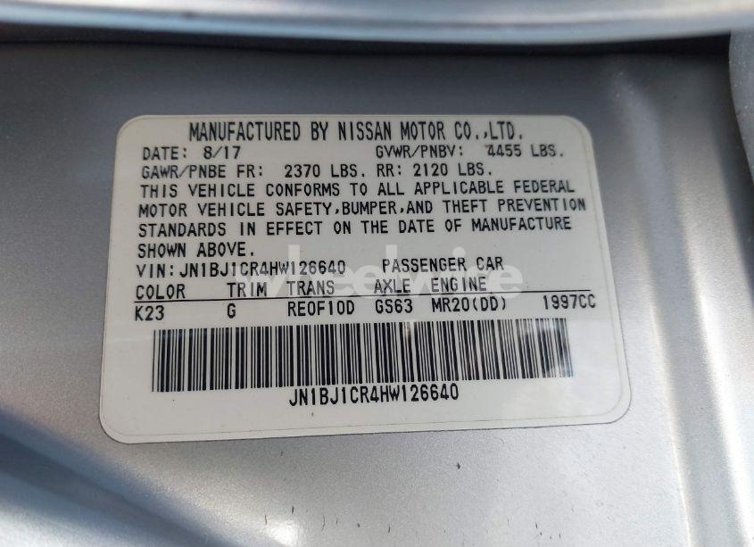 Photo 9 of 2017 Nissan Rogue SPORT SV (VIN JN1BJ1CR4HW126640)