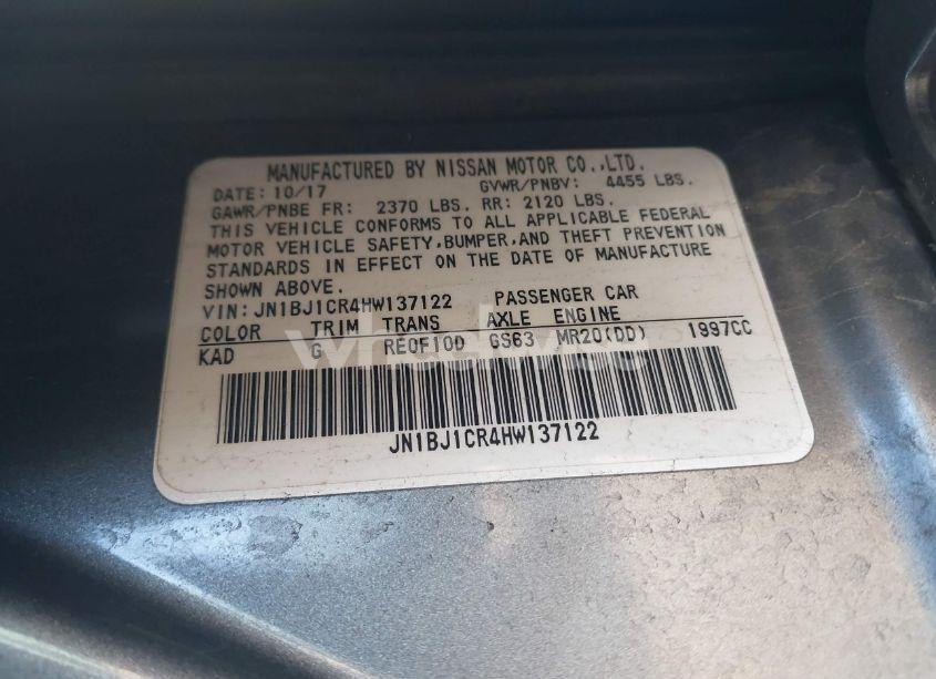 Photo 9 of 2017 Nissan Rogue SPORT SV (VIN JN1BJ1CR4HW137122)