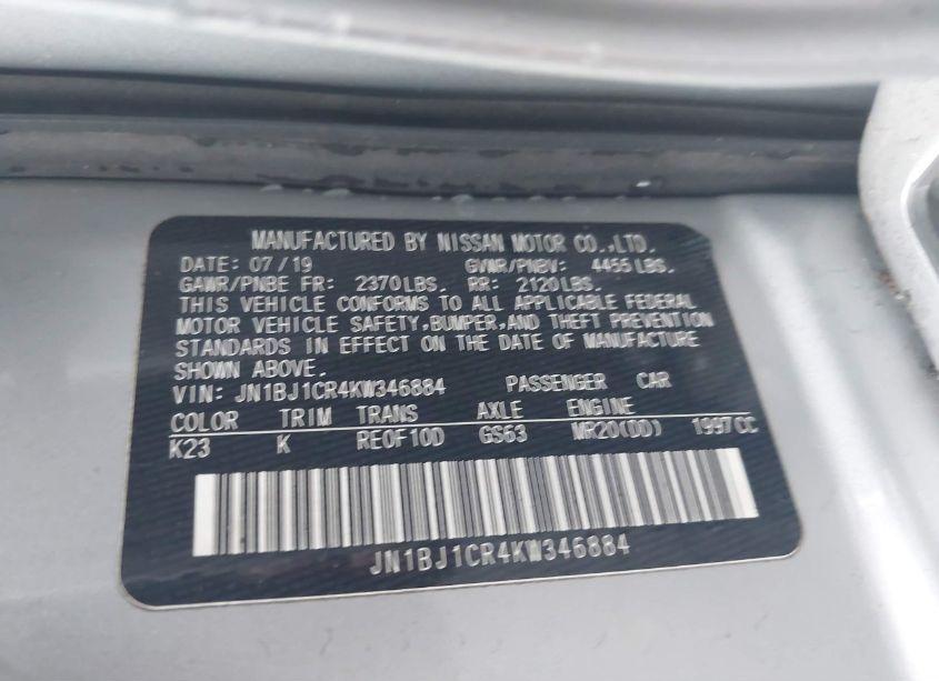 Photo 9 of 2019 Nissan Rogue SPORT SV (VIN JN1BJ1CR4KW346884)