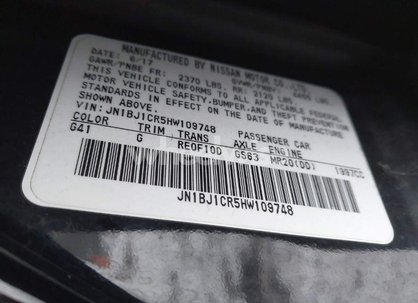 Photo 9 of 2017 Nissan Rogue SPORT SV (VIN JN1BJ1CR5HW109748)