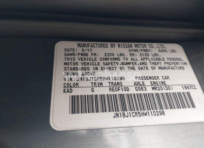 Photo 9 of 2017 Nissan Rogue SPORT SL (VIN JN1BJ1CR5HW110298)