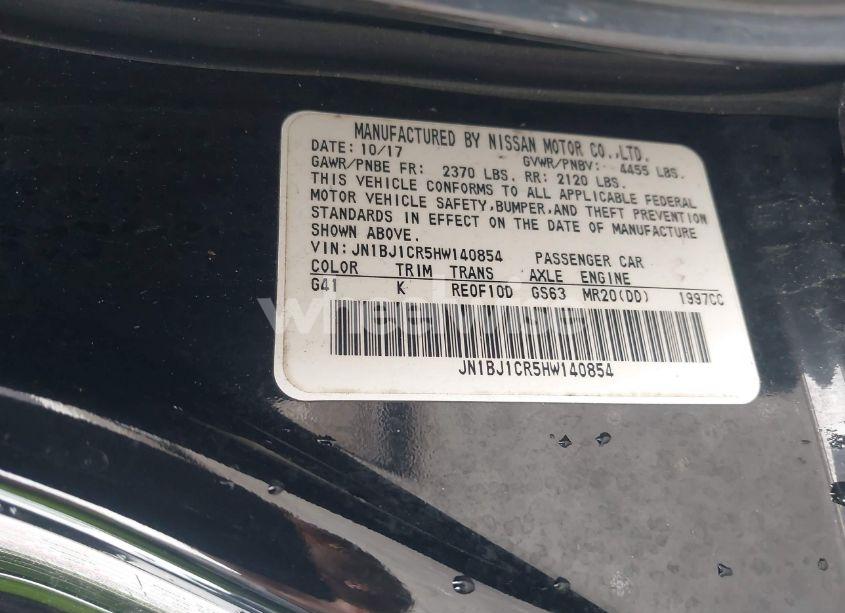 Photo 9 of 2017 Nissan Rogue SPORT SL (VIN JN1BJ1CR5HW140854)