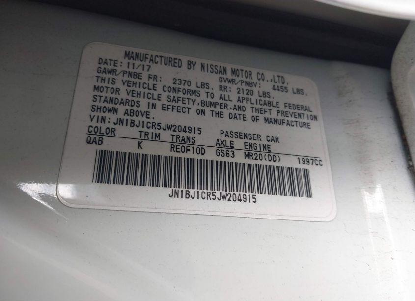 Photo 9 of 2018 Nissan Rogue SPORT SL (VIN JN1BJ1CR5JW204915)