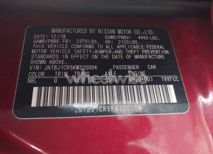 Photo 9 of 2019 Nissan Rogue SPORT SV (VIN JN1BJ1CR5KW320004)