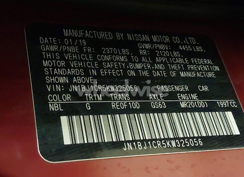 Photo 9 of 2019 Nissan Rogue SPORT SV (VIN JN1BJ1CR5KW325056)