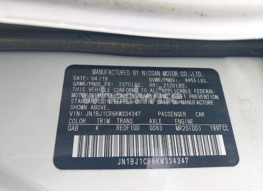 Photo 9 of 2019 Nissan Rogue SPORT SV (VIN JN1BJ1CR6KW334347)