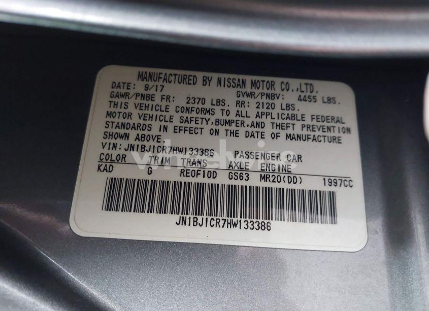 Photo 9 of 2017 Nissan Rogue SPORT SV (VIN JN1BJ1CR7HW133386)