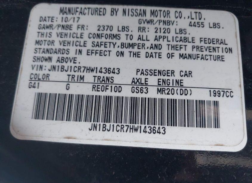 Photo 9 of 2017 Nissan Rogue SPORT SL (VIN JN1BJ1CR7HW143643)