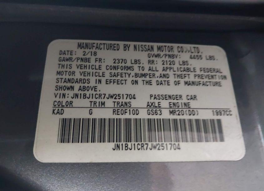 Photo 9 of 2018 Nissan Rogue SPORT SL (VIN JN1BJ1CR7JW251704)