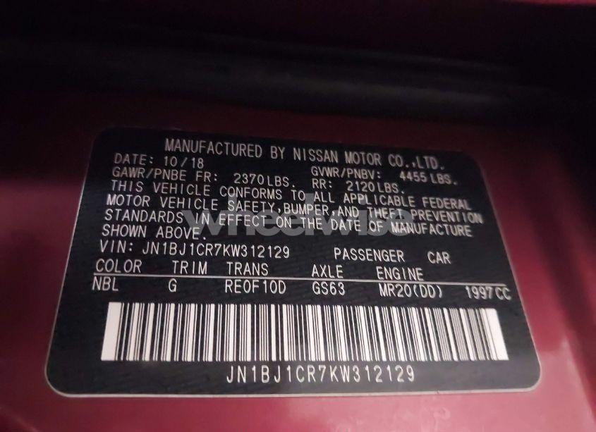 Photo 9 of 2019 Nissan Rogue SPORT SV (VIN JN1BJ1CR7KW312129)