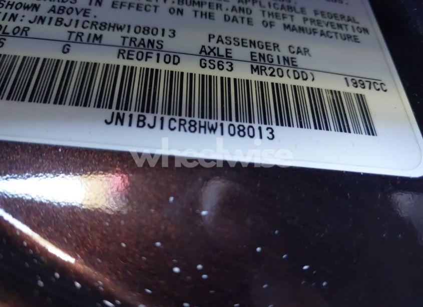 Photo 9 of 2017 Nissan Rogue SPORT SL (VIN JN1BJ1CR8HW108013)