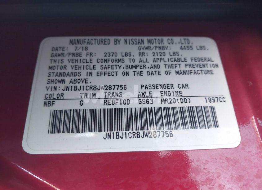 Photo 9 of 2018 Nissan Rogue SPORT SL (VIN JN1BJ1CR8JW287756)