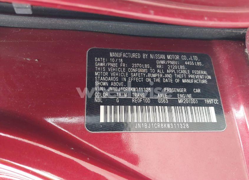 Photo 9 of 2019 Nissan Rogue SPORT SV (VIN JN1BJ1CR8KW311328)