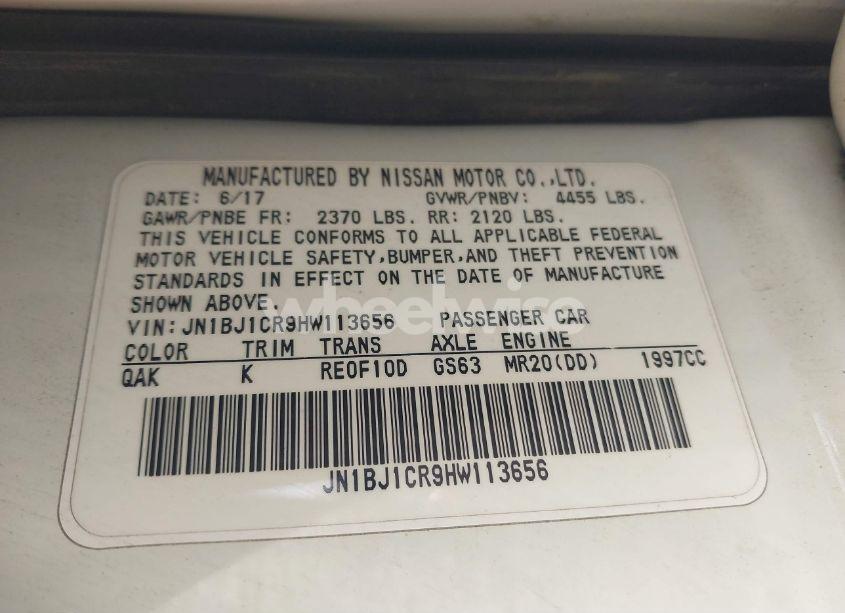 Photo 17 of 2017 Nissan Rogue SPORT S (VIN JN1BJ1CR9HW113656)