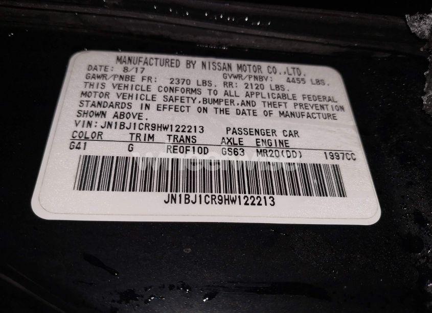 Photo 9 of 2017 Nissan Rogue SPORT S (VIN JN1BJ1CR9HW122213)