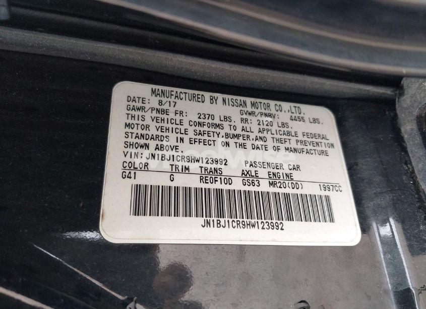 Photo 9 of 2017 Nissan Rogue SPORT SV (VIN JN1BJ1CR9HW123992)