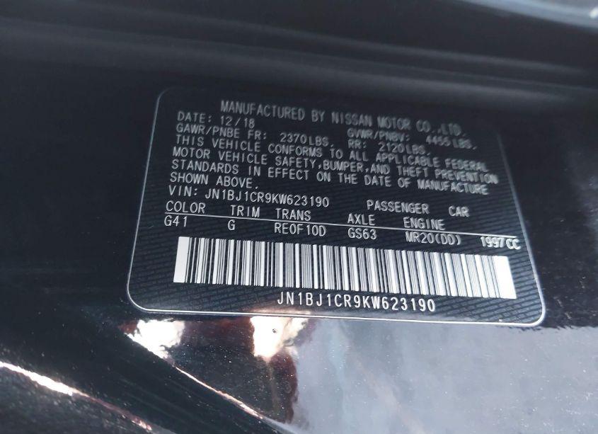 Photo 9 of 2019 Nissan Rogue SPORT SV (VIN JN1BJ1CR9KW623190)