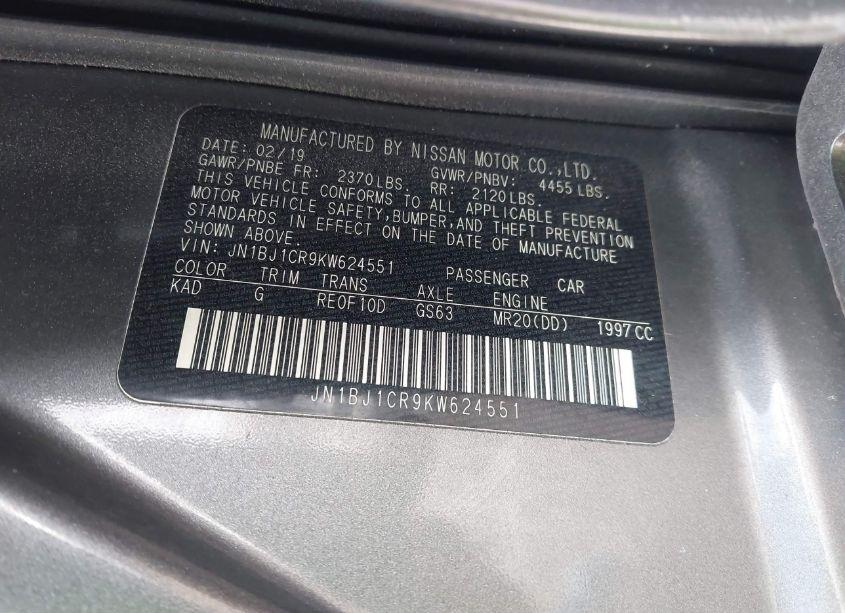 Photo 9 of 2019 Nissan Rogue SPORT S (VIN JN1BJ1CR9KW624551)