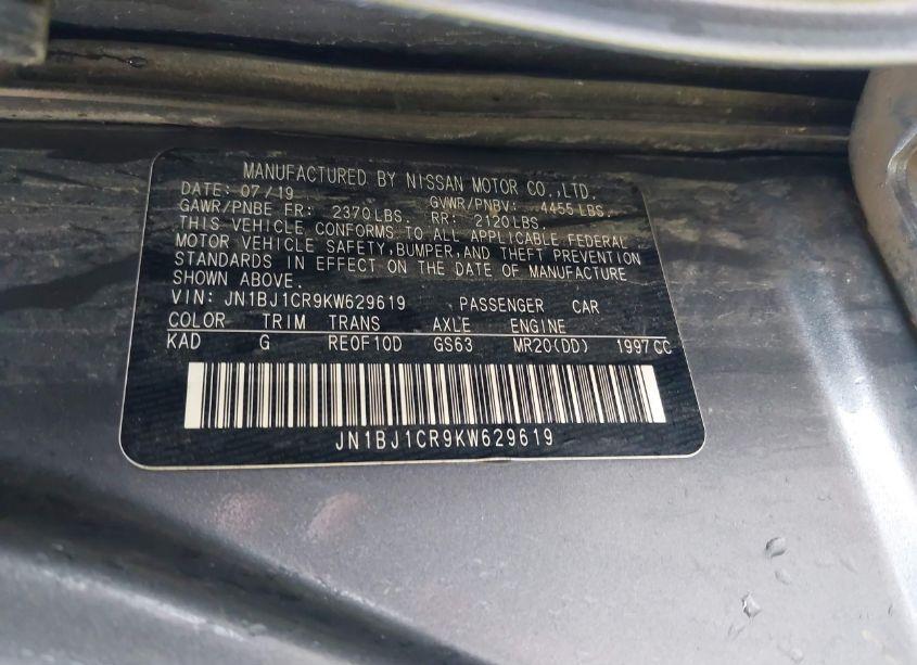 Photo 9 of 2019 Nissan Rogue SPORT S (VIN JN1BJ1CR9KW629619)