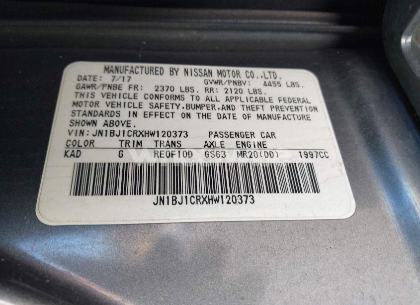 Photo 9 of 2017 Nissan Rogue SPORT SV (VIN JN1BJ1CRXHW120373)