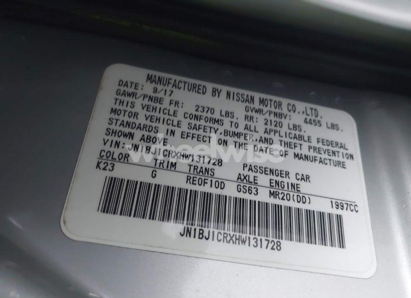 Photo 9 of 2017 Nissan Rogue SPORT SV (VIN JN1BJ1CRXHW131728)