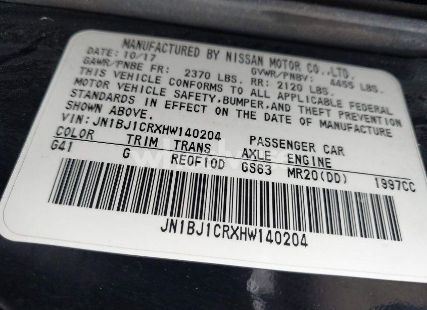 Photo 9 of 2017 Nissan Rogue SPORT S (VIN JN1BJ1CRXHW140204)