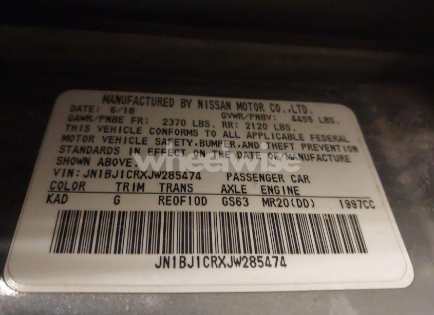 Photo 9 of 2018 Nissan Rogue SPORT S (VIN JN1BJ1CRXJW285474)