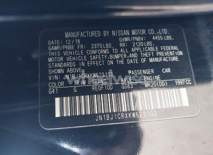 Photo 9 of 2019 Nissan Rogue SPORT SV (VIN JN1BJ1CRXKW623103)