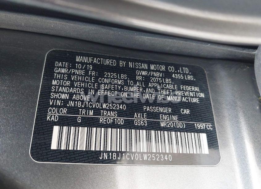 Photo 9 of 2020 Nissan Rogue SPORT SV FWD XTRONIC CVT (VIN JN1BJ1CV0LW252340)