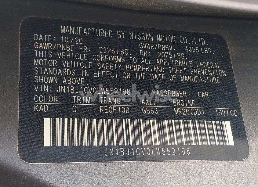 Photo 9 of 2020 Nissan Rogue SPORT S FWD XTRONIC CVT (VIN JN1BJ1CV0LW552198)