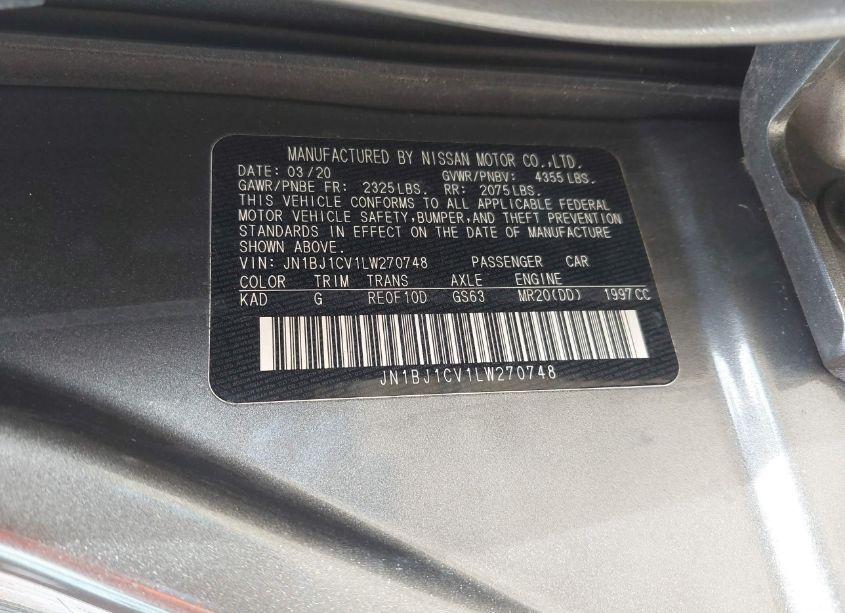 Photo 9 of 2020 Nissan Rogue SPORT S FWD XTRONIC CVT (VIN JN1BJ1CV1LW270748)