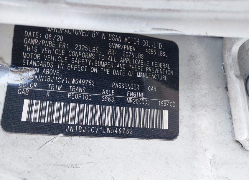 Photo 9 of 2020 Nissan Rogue SPORT SV FWD XTRONIC CVT (VIN JN1BJ1CV1LW549763)