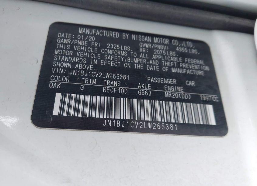 Photo 9 of 2020 Nissan Rogue SPORT S FWD XTRONIC CVT (VIN JN1BJ1CV2LW265381)