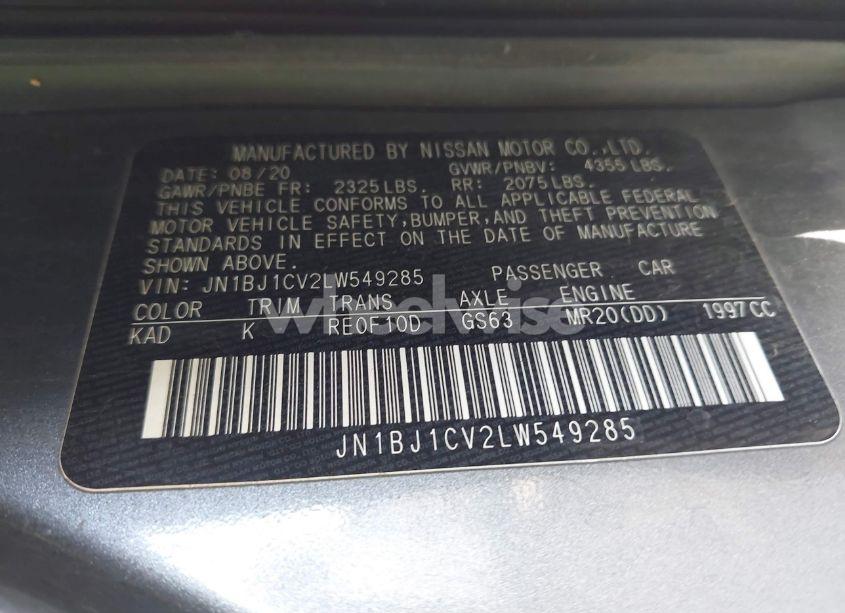 Photo 9 of 2020 Nissan Rogue SPORT SV FWD XTRONIC CVT (VIN JN1BJ1CV2LW549285)