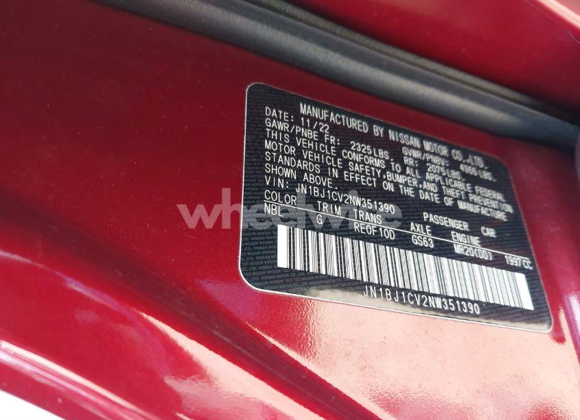 Photo 9 of 2022 Nissan Rogue SPORT SL FWD XTRONIC CVT (VIN JN1BJ1CV2NW351390)