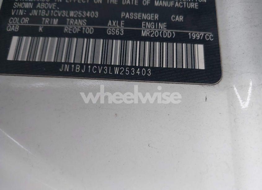 Photo 9 of 2020 Nissan Rogue SPORT SL FWD XTRONIC CVT (VIN JN1BJ1CV3LW253403)