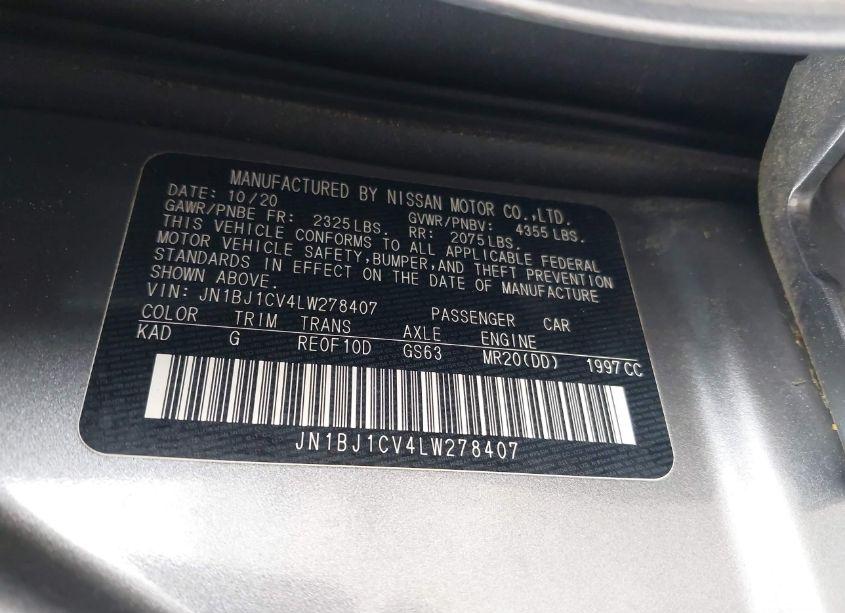 Photo 9 of 2020 Nissan Rogue SPORT S FWD XTRONIC CVT (VIN JN1BJ1CV4LW278407)